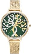 Julie Julsen Kwartshorloge Tree of Love Gold Emerald, JJW1455YGME Pols...