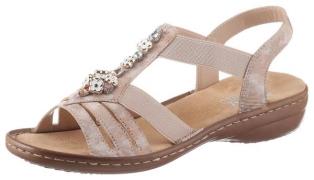 NU 20% KORTING: Rieker Sandalen zomerschoen, sandaal, keilhak, met dec...