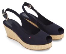 Tommy Hilfiger Sandaaltjes ICONIC ELBA SLING BACK WEDGE zomerschoen, s...