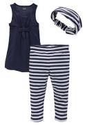 KIDSWORLD Jurk, legging & haarband 3-delig set: jurk, capri en gestree...