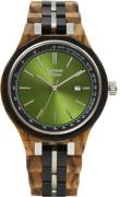 GreenTime Kwartshorloge ZW166C Polshorloge, herenhorloge, houten horlo...