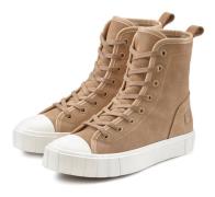 NU 20% KORTING: Elbsand Laarsjes van zacht leer, high-top sneakers, ve...