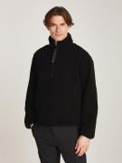 Calvin Klein Pluchen jack HALF ZIP SHERPA met een logo-opschrift