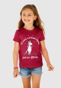 KIDSWORLD T-shirt Met eenhoorn-print en glinsterende effecten