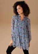 NU 20% KORTING: Aniston SELECTED Lange blouse met decoratieve biesgarn...