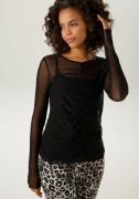 NU 20% KORTING: Aniston CASUAL Shirt met lange mouwen met geplooide vo...