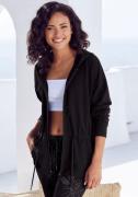 NU 20% KORTING: Lascana Sweatvest met tunnelkoord in de taille, lounge...