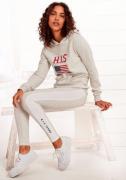 H.I.S Hoodie met logo-print en kangoeroezak, loungepak, hoodie