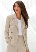 NU 20% KORTING: Lascana Korte blazer met dubbele knoopsluiting, damesb...