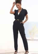 Lascana Jumpsuit met reverskraag en korte mouwen, elegante jumpsuit, c...