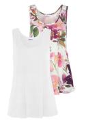 Beachtime Tanktop met bloemenprint, losse zomertops van jersey (Set va...