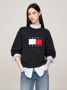 NU 20% KORTING: Tommy Jeans Curve Gebreide trui TJW MELANGE FLAG SWEAT...