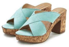 NU 20% KORTING: Lascana Slippers Mule, sandaal, open schoen van leer m...