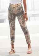 Lascana 7/8-jegging met paisley-print, smalle pasvorm, super-stretch-k...