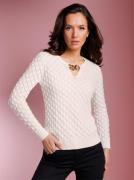 NU 20% KORTING: CREATION L PREMIUM Ajourtrui Kasjmier-wollen Pullover