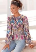 NU 20% KORTING: Lascana Blouse met lange mouwen met modieuze rimpeling...