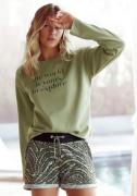 NU 20% KORTING: Lascana Sweatshirt met statement print, loungepak