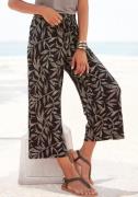 Lascana Culotte met bladerenprint, luchtige zomerbroek in 7/8-lengte, ...