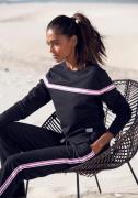 NU 20% KORTING: H.I.S Sweater met contrasterend tape, loungepak