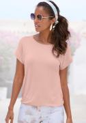 Vivance T-shirt met elastische zoomafwerking, van viscose-elastan-kwal...