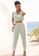 NU 20% KORTING: Lascana Jumpsuit met reverskraag en korte mouwen, eleg...