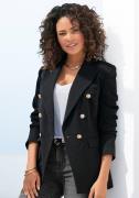 NU 20% KORTING: Lascana Lange blazer met goudkleurige knopen, elegante...