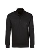 Trigema Sweatshirt Trigema Polo met lange mouwen in sweatkwaliteit