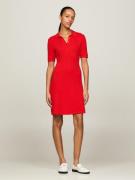 NU 20% KORTING: Tommy Hilfiger Polojurk CABLE F&F POLO SS SWT DRESS