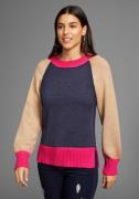 NU 20% KORTING: Laura Scott Trui met ronde hals colourblocking-stijl -...