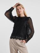 NU 20% KORTING: Y.A.S Kanten blouse YASSOPHIRA LS TOP S. NOOS