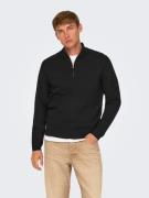 NU 20% KORTING: ONLY & SONS Schipperstrui ONSCOOPER REG 12 HALF ZIP HI...