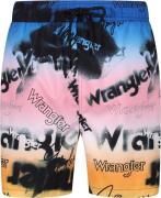 NU 20% KORTING: Wrangler Zwemshort Sundial All-over logo-opschrift