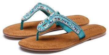 NU 20% KORTING: Lascana Teenslippers Sandaal, pantoletten van leer met...