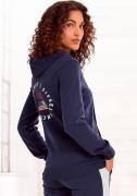 NU 20% KORTING: H.I.S Capuchonsweatvest -lounge jas met capuchon en zi...