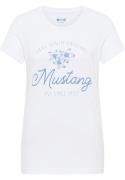 MUSTANG Shirt met korte mouwen Shirt met print