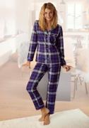 H.I.S Pyjama van flanel met alover ruitpatroon (set, 2-delig)