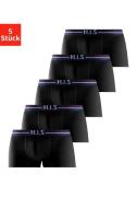 NU 20% KORTING: H.I.S Hipster Boxershorts met strepen en merkelogo in ...