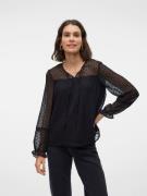 Vero Moda Shirt VMLEAH LS LACE TOP WVN GA NOOS