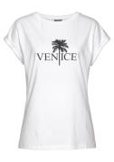 Venice Beach Shirt met ronde hals met print aan de voorkant, katoenen ...