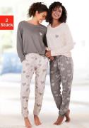 Vivance Dreams Pyjama met hartprint (Set van 2)