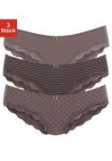 NU 20% KORTING: Lascana Slip van elastische katoen met delicate kant (...