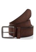 NU 20% KORTING: Tom Tailor Leren riem TTBART 4 cm brede herenriem, vel...