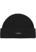 Calvin Klein Beanie WOOL DOCKER BEANIE met leren merklabel