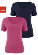 NU 20% KORTING: Vivance T-shirt Elastische katoenkwaliteit (Set van 2)