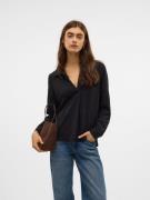 NU 20% KORTING: Vero Moda Shirt VMALVA L/S COLLAR TOP WVN GA