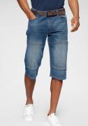 H.I.S Jeansbermuda HANTZ rechte broeksnit, used-look met slijtage-effe...