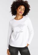 KangaROOS Sweatshirt Lange mouwen, figuurvolgend, effen, met ronde hal...