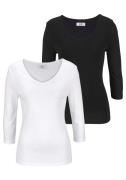 NU 20% KORTING: Flashlights Shirt met V-hals effen, v-hals, basic stij...