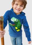 NU 20% KORTING: KIDSWORLD Hoodie Met leuke dino van omkeerbare paillet...