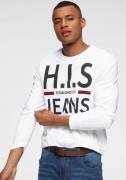 H.I.S Shirt met lange mouwen Lange mouwen, smalle basic-snit, bedrukt ...